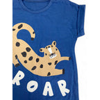 1-3M Blue Cheetah "Roar" Batwing Romper - Woolworths