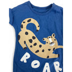 Newborn Blue Cheetah "Roar" Batwing Romper - Woolworths