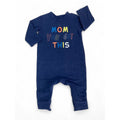 3-6M Navy Blue "Mom You've Got This" Footless Onesie - Woolworths