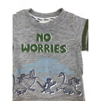 0-3M Grey & Green "No Worries" Lion King T Shirt - Disney