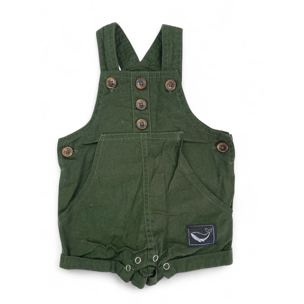 0-3M Dark Green Summer Dungaree - Cuddlesome