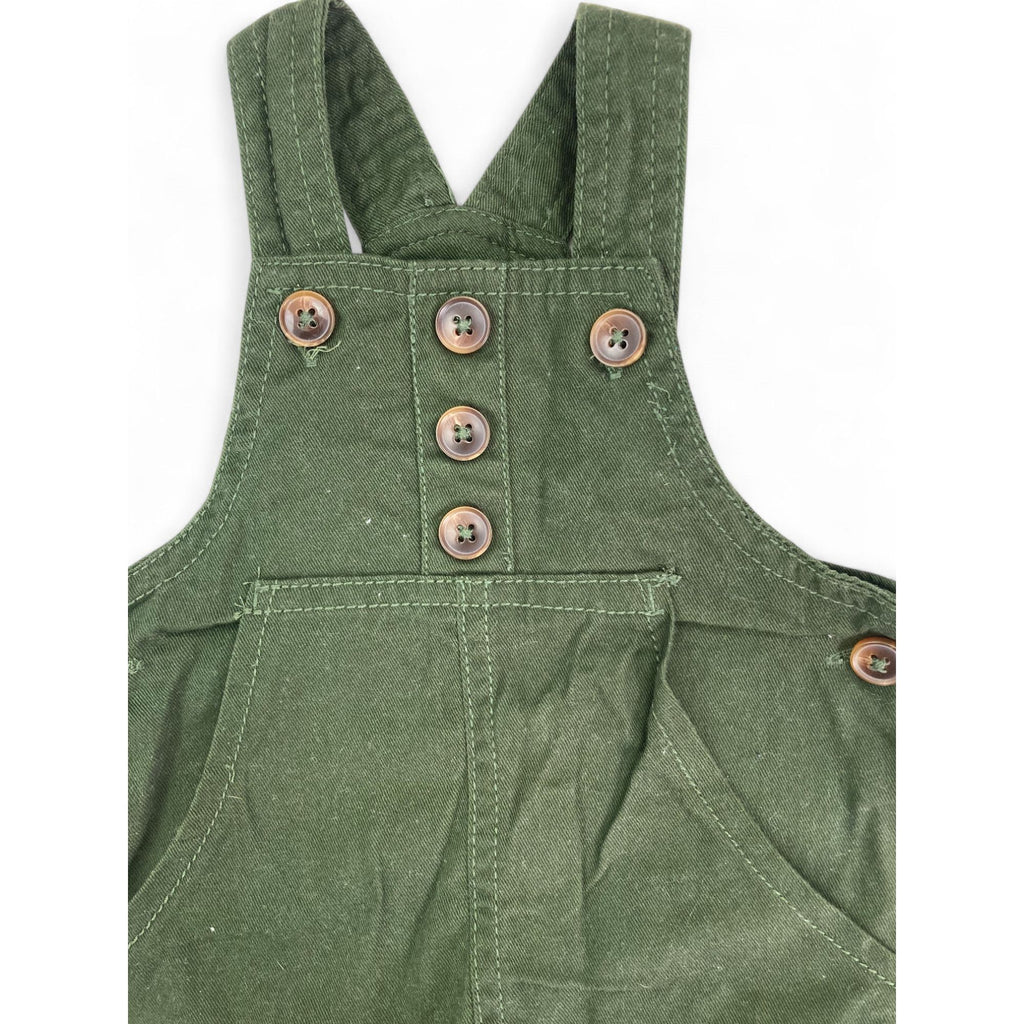 0-3M Dark Green Summer Dungaree - Cuddlesome