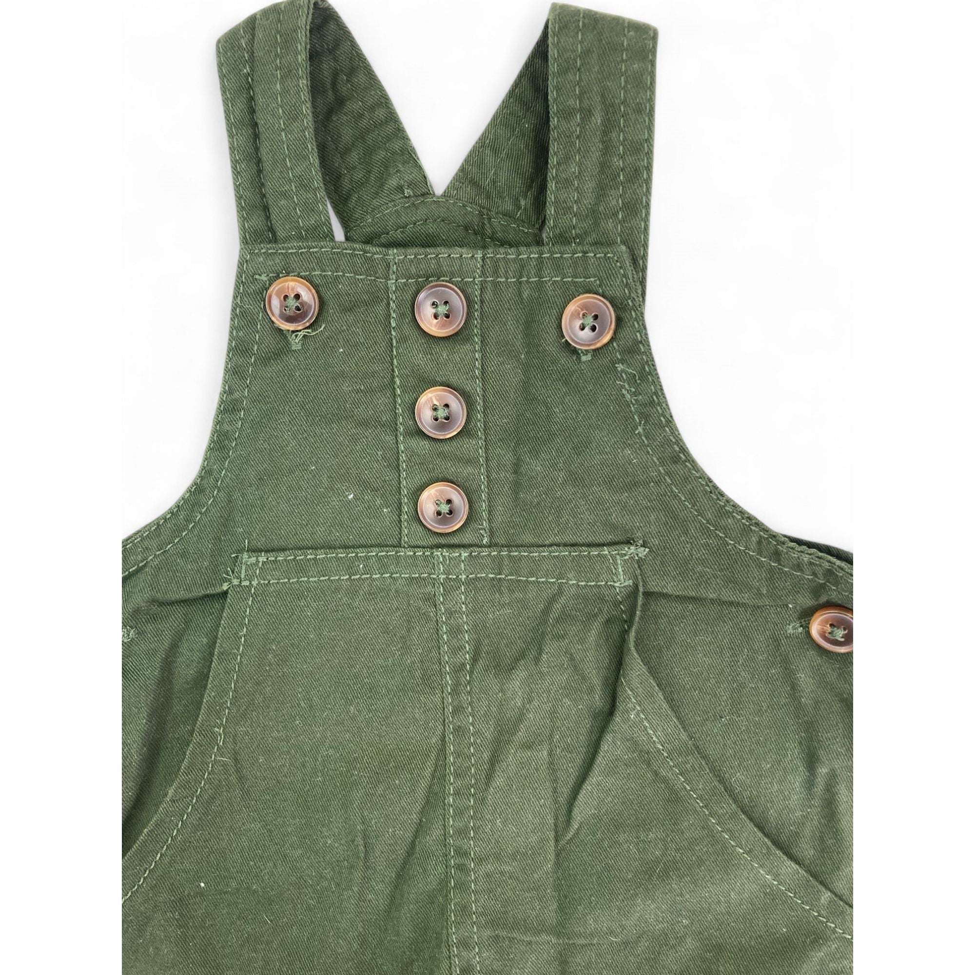 0-3M Dark Green Summer Dungaree - Cuddlesome