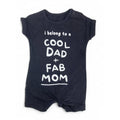 Newborn Black & White "Cool Mom & Dad" Batwing Romper - Woolworths