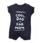 Newborn Black & White "Cool Mom & Dad" Batwing Romper - Woolworths