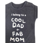 Newborn Black & White "Cool Mom & Dad" Batwing Romper - Woolworths