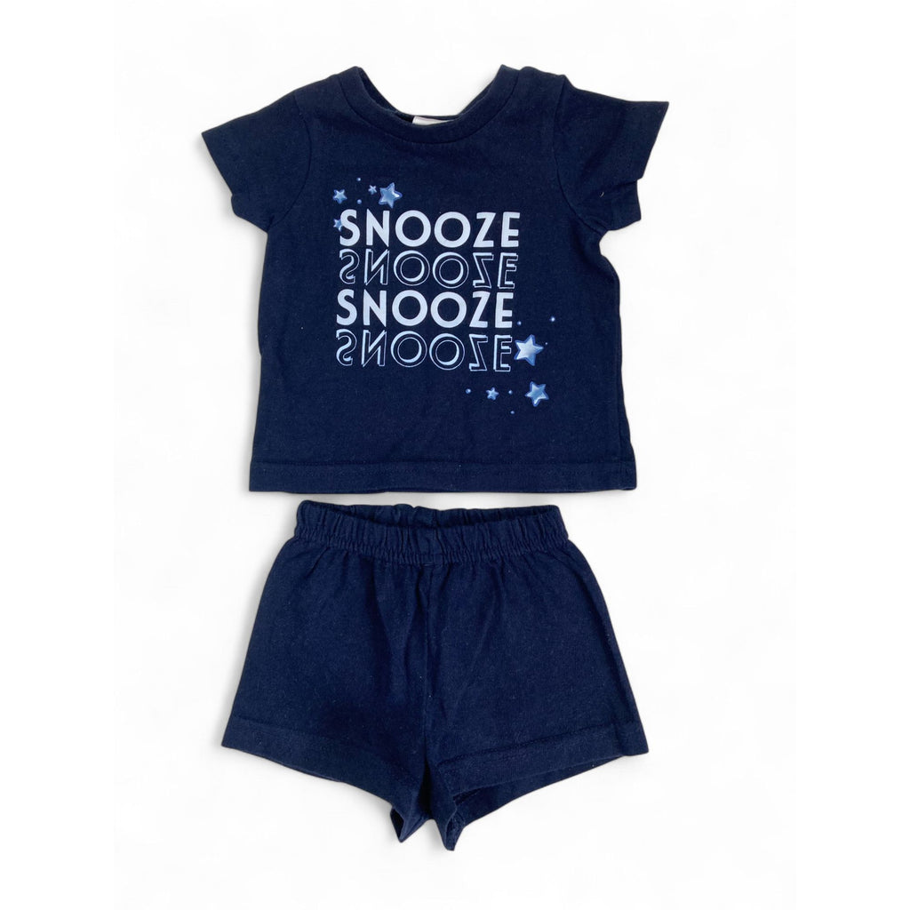 0-3M Navy Blue Summer Snooze Sleep Set - OneTwoThree