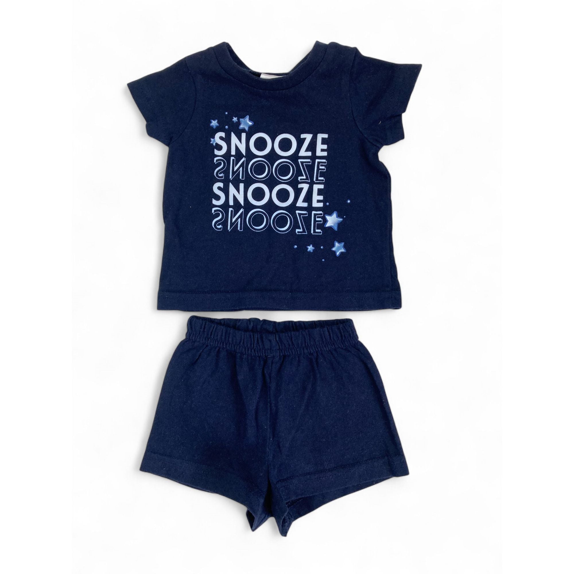0-3M Navy Blue Summer Snooze Sleep Set - OneTwoThree