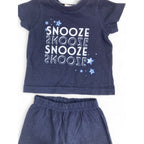 0-3M Navy Blue Summer Snooze Sleep Set - OneTwoThree