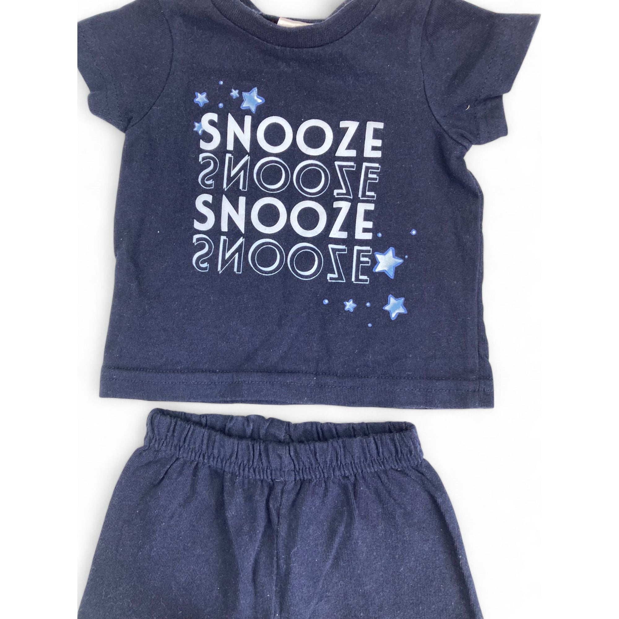 0-3M Navy Blue Summer Snooze Sleep Set - OneTwoThree