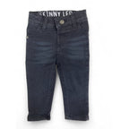 0-3M Black Skinny Leg Denim Jeans - OneTwoThree