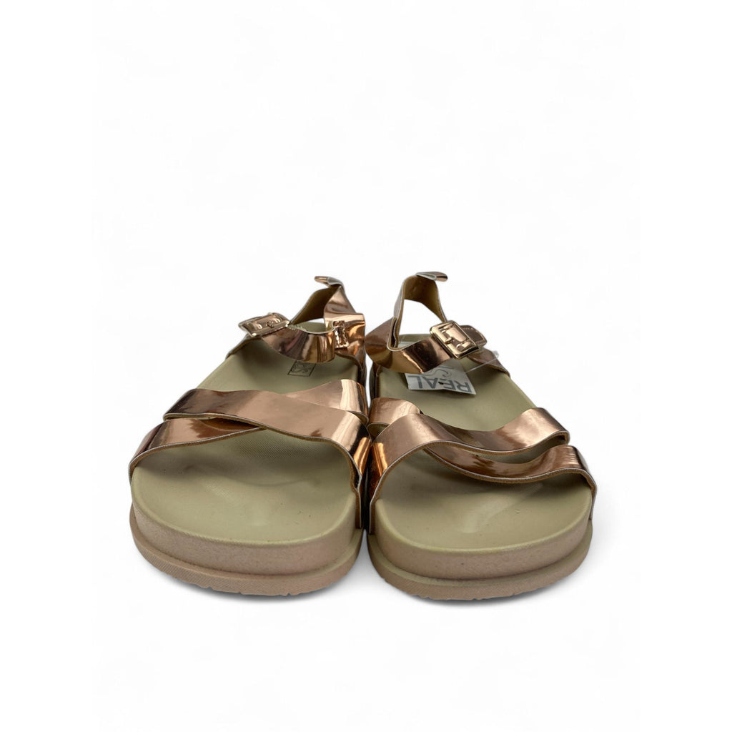 Size 13 - Rose Gold Criss Cross Sandals - Real