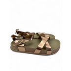 Size 13 - Rose Gold Criss Cross Sandals - Real
