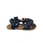 Size 13 - Navy Blue Leather Strappy Sandals - (& US)