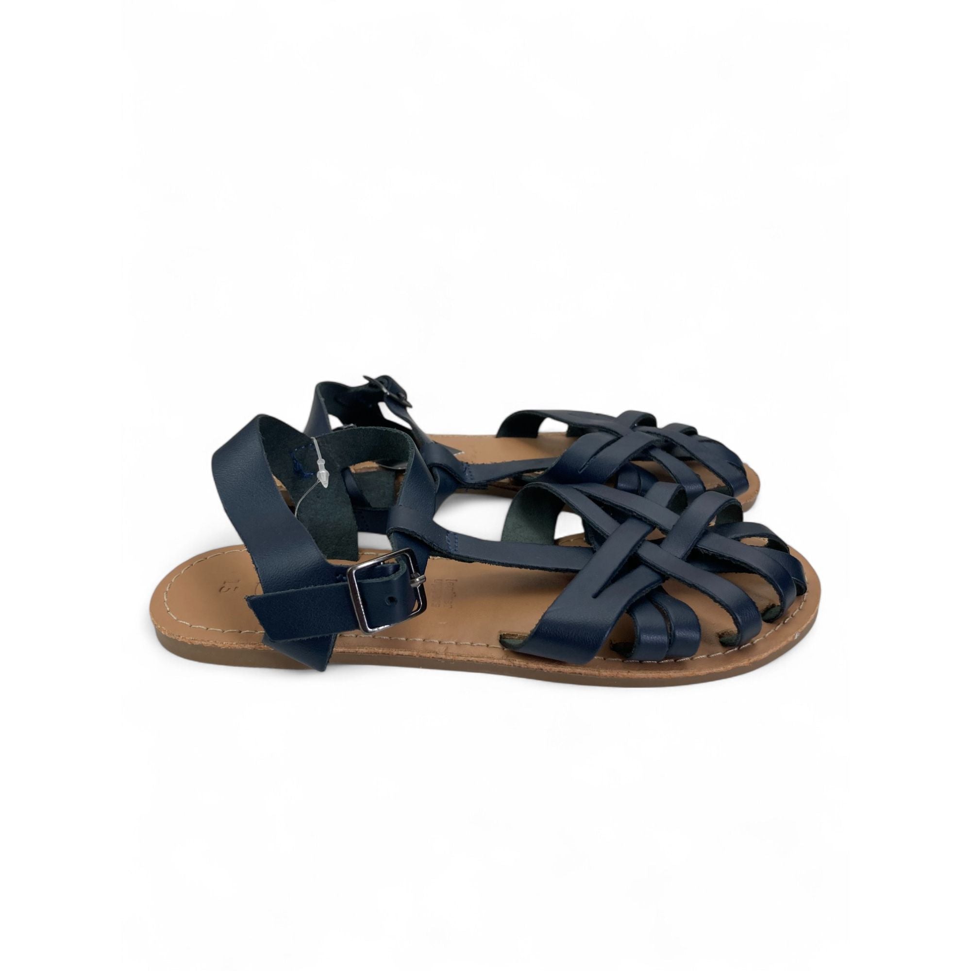 Size 13 - Navy Blue Leather Strappy Sandals - (& US)