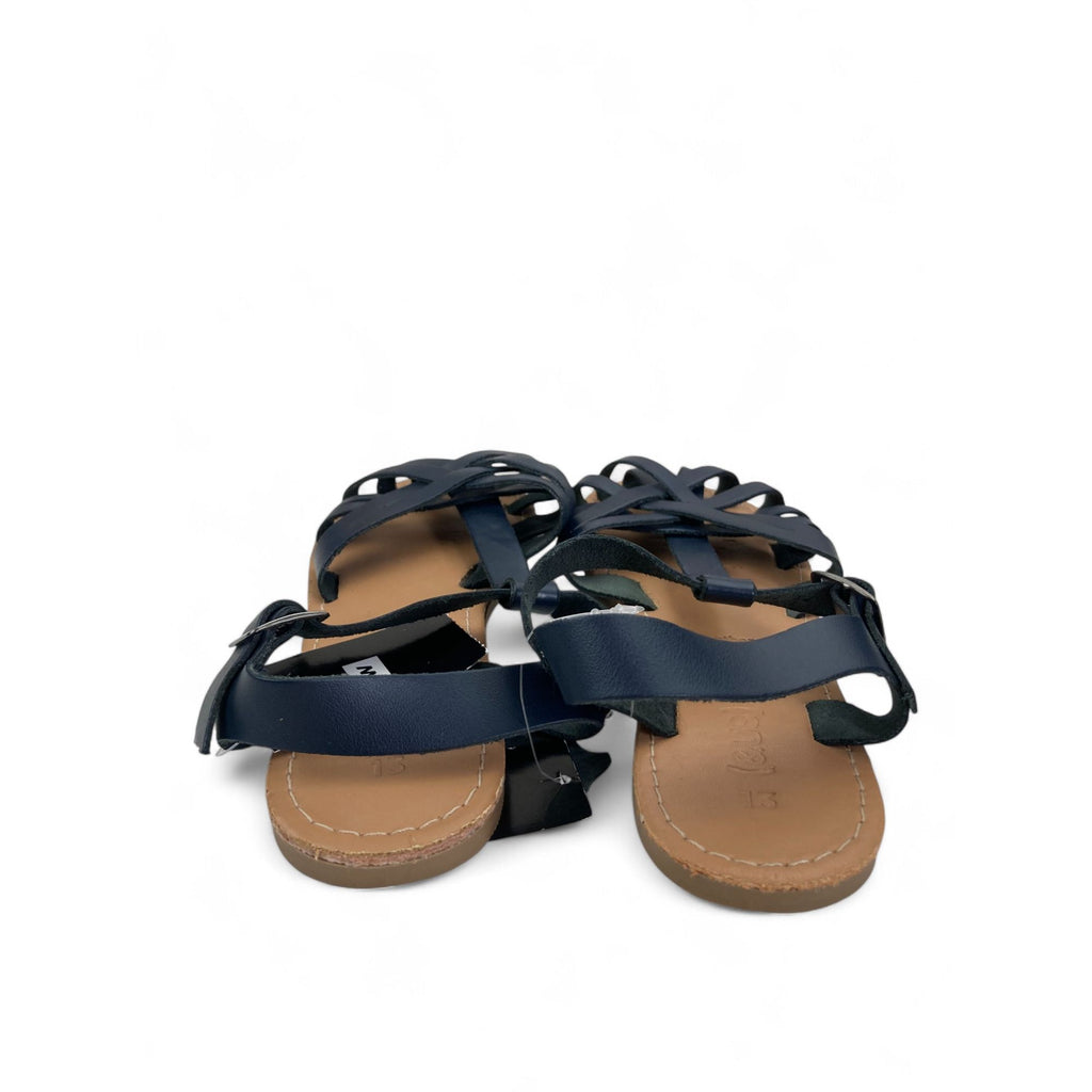 Size 13 - Navy Blue Leather Strappy Sandals - (& US)