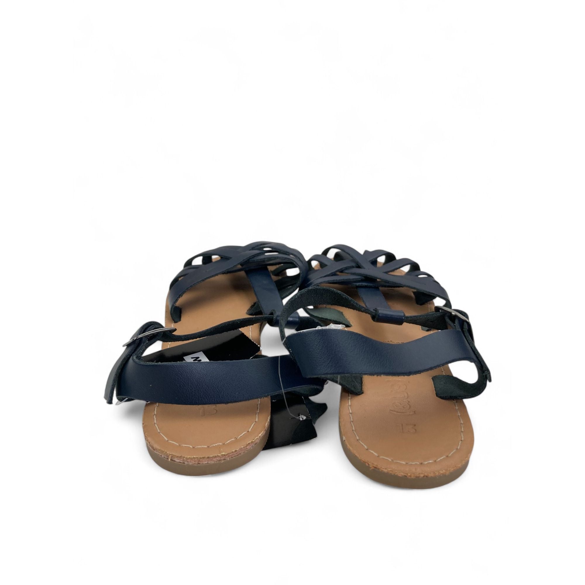 Size 13 - Navy Blue Leather Strappy Sandals - (& US)