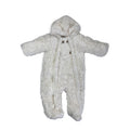 0-3M Cream Teddy Double Button Fleece Onesie - Ackermans