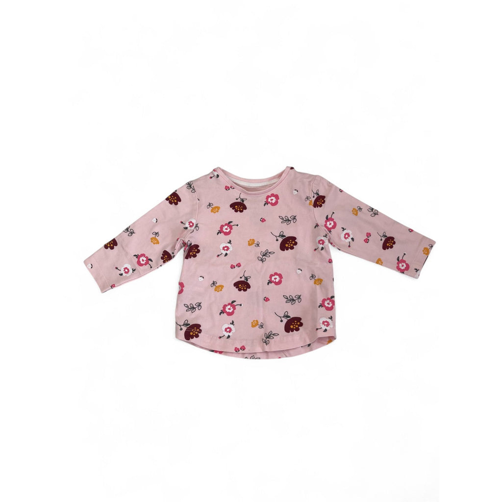 3-6M Light Pink Floral Long Sleeve T Shirt - Woolworths