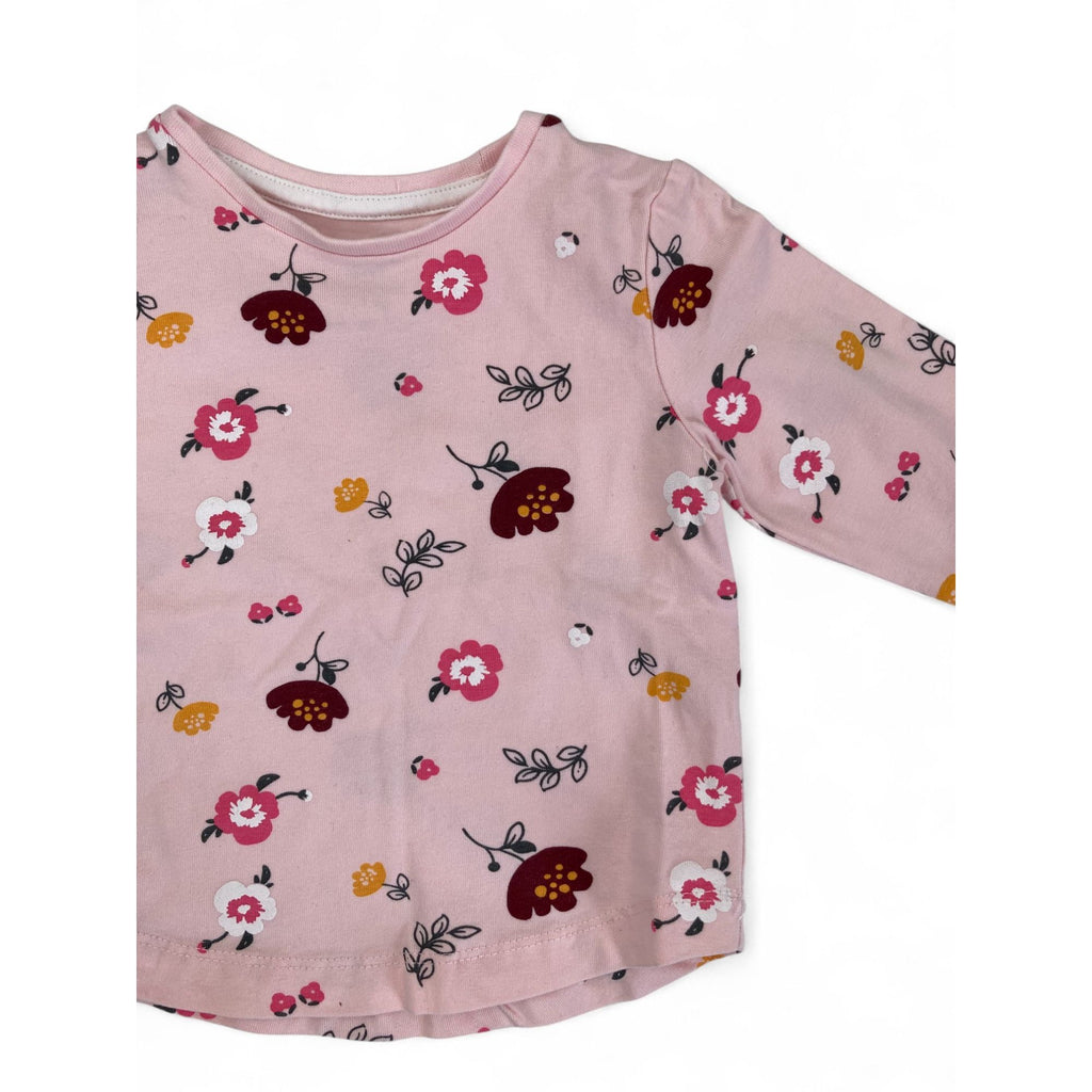 3-6M Light Pink Floral Long Sleeve T Shirt - Woolworths