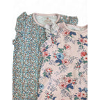 3-6M Light Pink & Blue Floral Rompers - Next