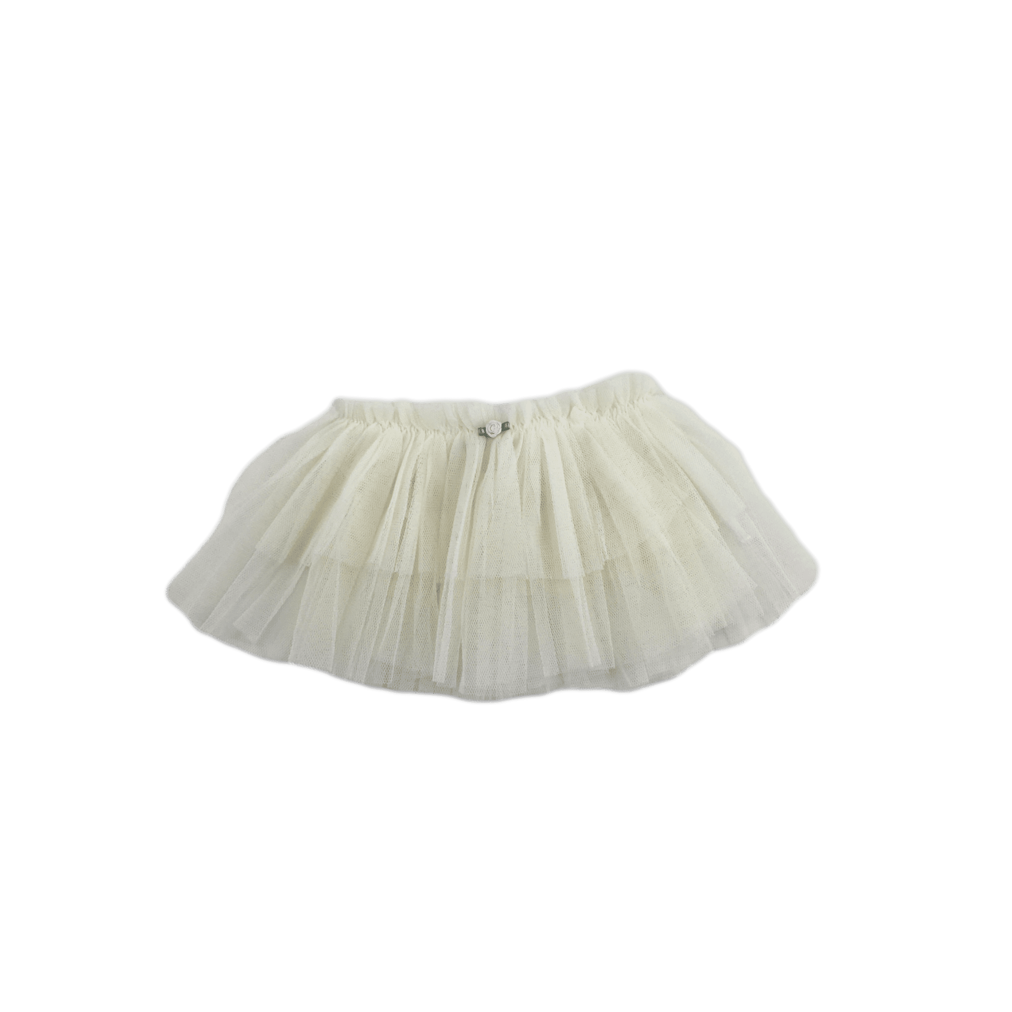 0-3M Cream Tiered Tulle Skirt - Another Planet