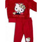 3-6M Red Fleece Hello Kitty Sweater & Track Pants - Hello Kitty