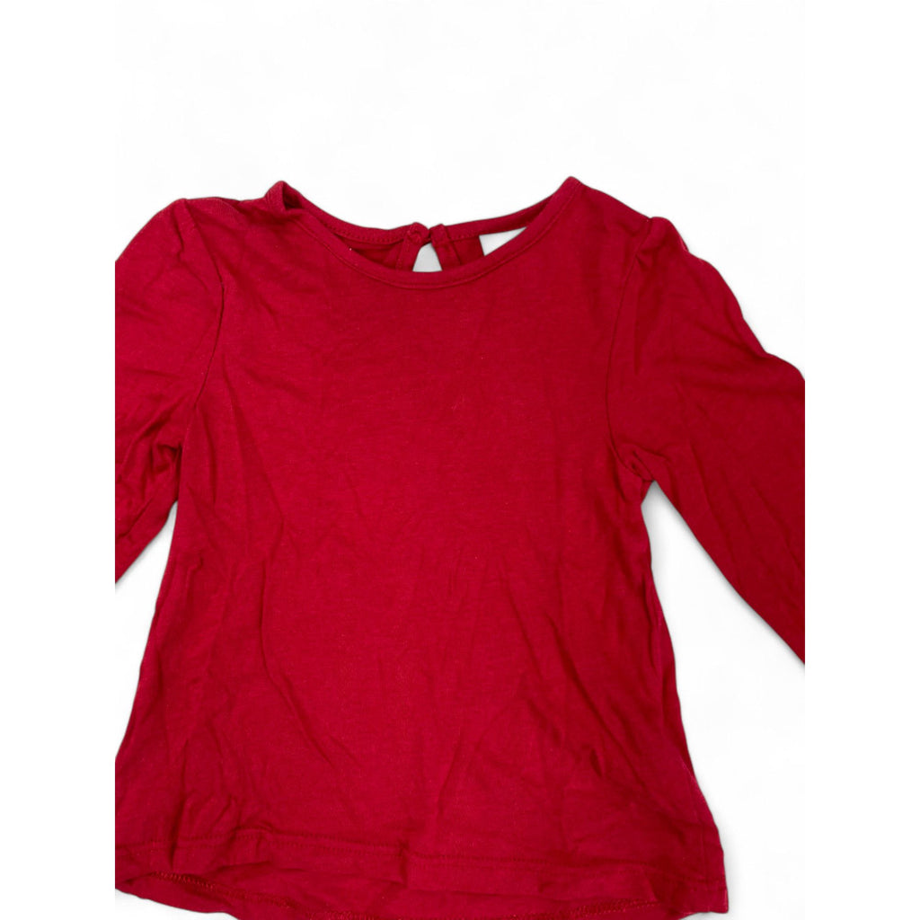 US 6-9M Red Long Sleeve Top - H&M