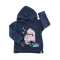 1-3M Blue Fleece Pink Bauble Dino Hoodie - Woolworths