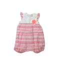 3-6M White & Pink Stripe Harem Romper - Naartjie