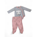 0-3M Pink & Grey Elephant Bodysuit & Leggings - Ackermans