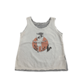 6-12M Cream & Grey Sleeveless Top - Sticky Fudge