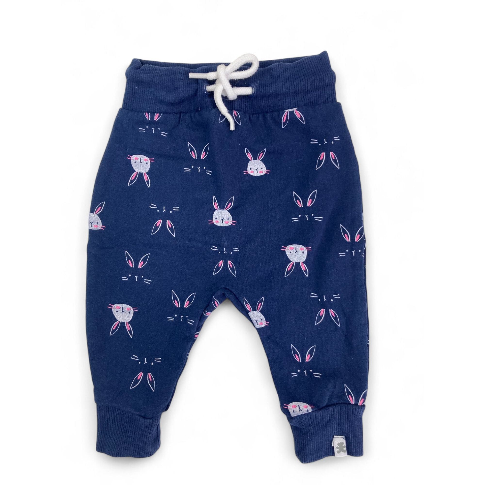 3-6M Navy Blue Bunny Track Pants - Woolworths