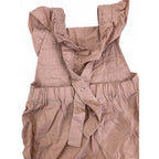 18-24M Light Pink Ruffled Detail Pinafore Overalls Romper - Kinco Kids