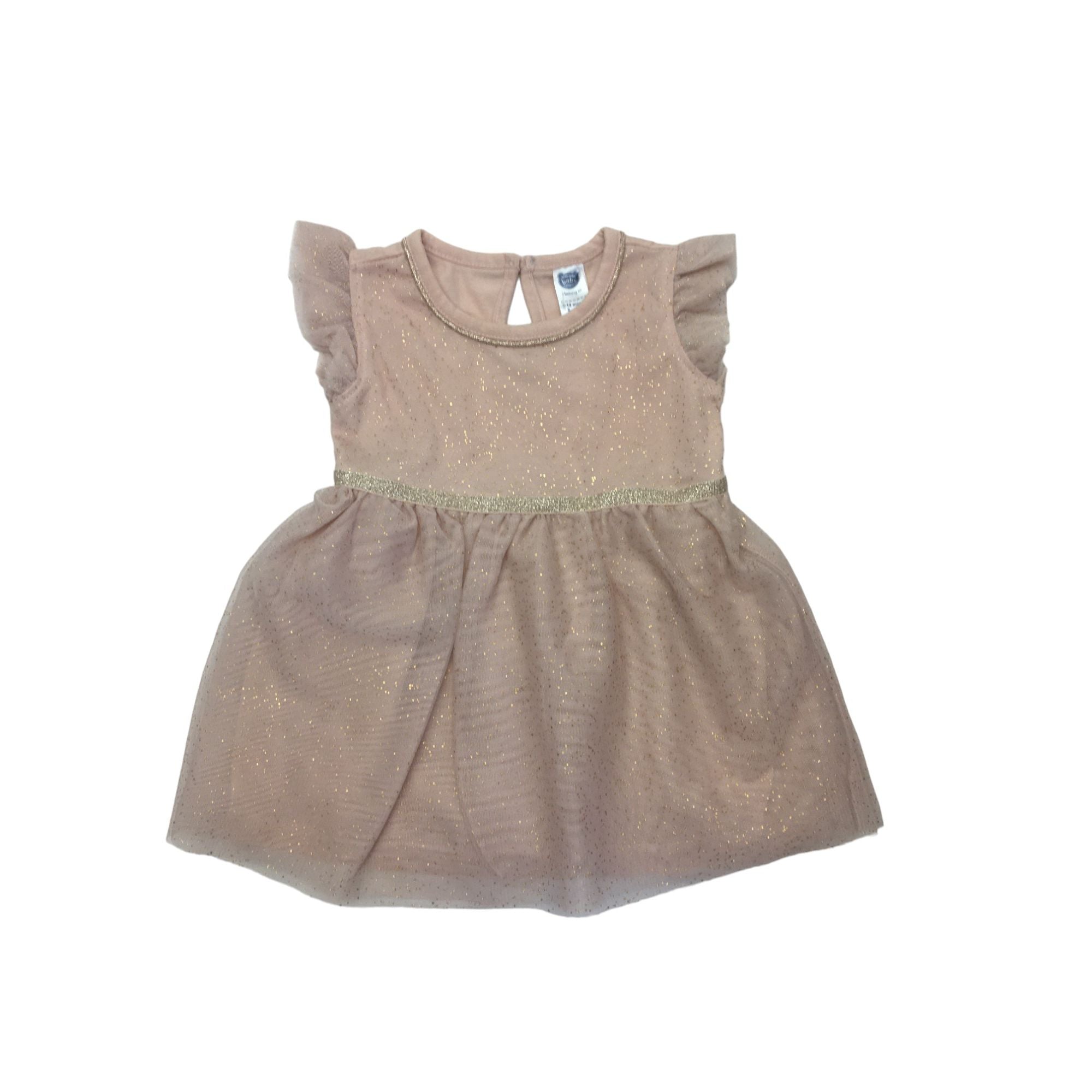 6-12M Light Pink Glitter Tulle Dress - Ackermans