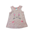 3-6M Light Pink Tweed Bunny Detail Tunic Dress - Ackermans