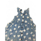 6-12M Light Blue & White Denim Heart Dress - Woolworths