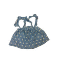 3-6M Light Blue Daisy Denim Back Tie Tunic - Clicks