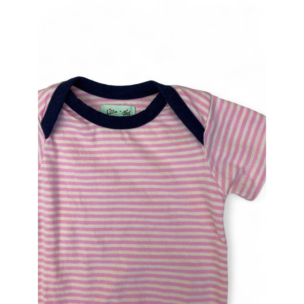 NB Pink & White Stripe Bodysuit - Lilly +Sid