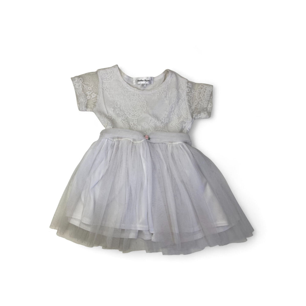 12-18M White Lace & Tulle Dress - Another Planet