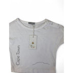 3-6M White Dani Cape Town Siganture T Shirt - Petit Love