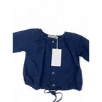 0-3M Navy Blue Wendy Blouse - Petit Love
