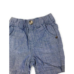 1-3M Light Blue Chambray Shorts - Mothercare