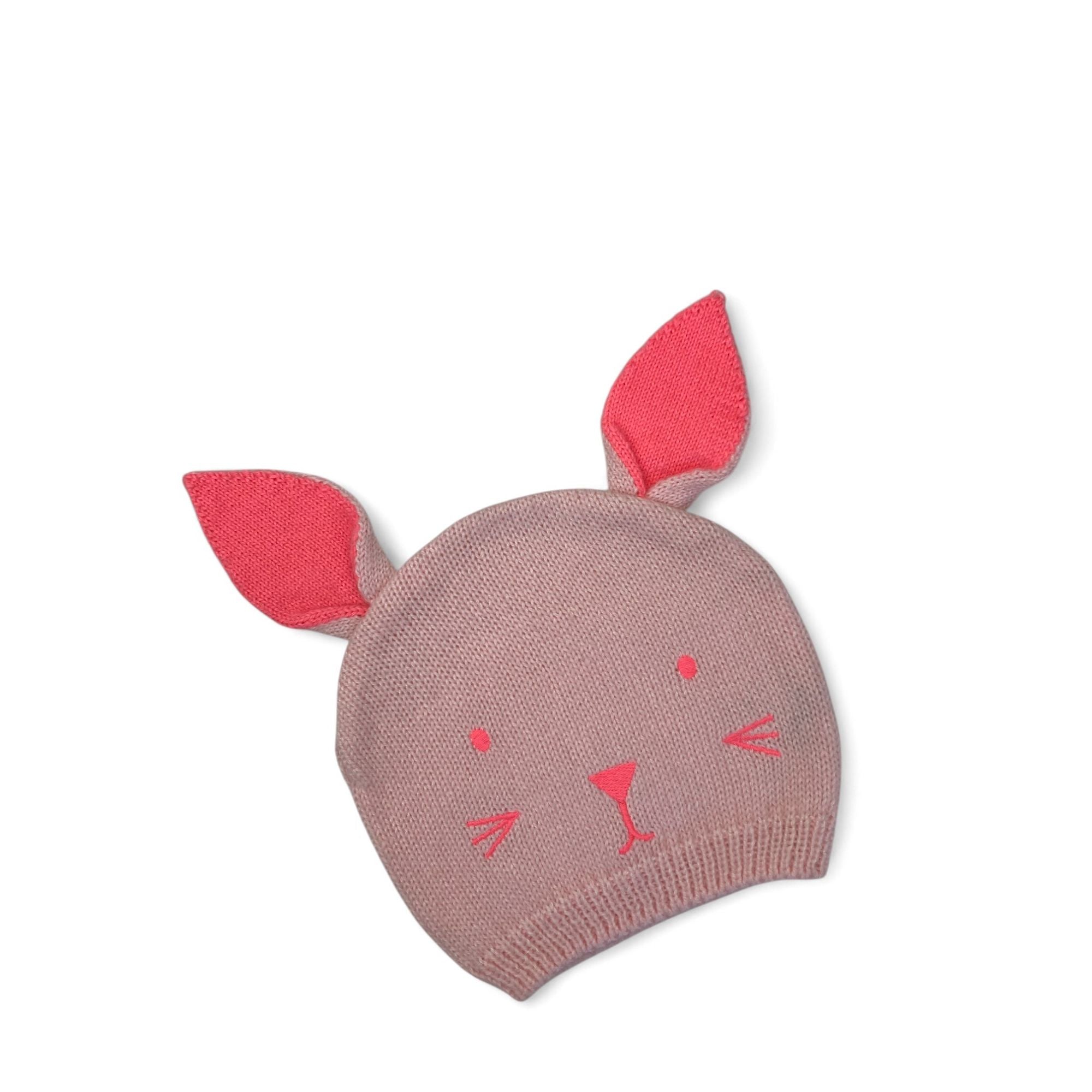 One Size - Light Pink Bunny Ear Knit Beanie - Cotton On