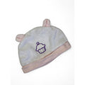 0-3M Cream & Pink Velour Ear Beanie - Juniors