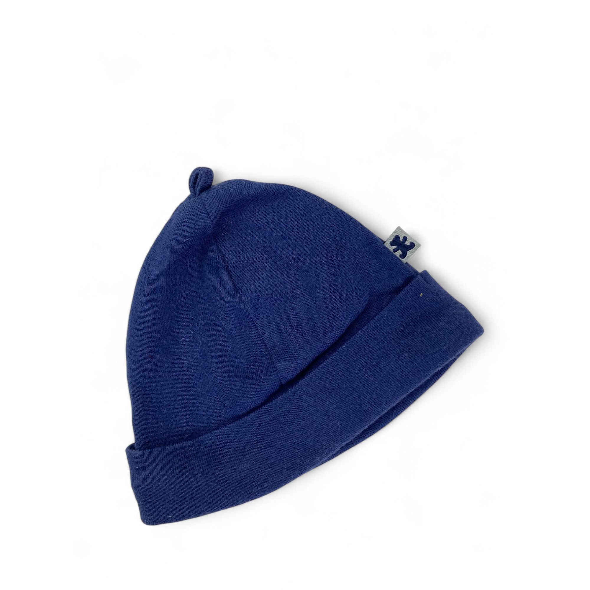 3-6M Navy Blue Cotton Beanie - Woolworths