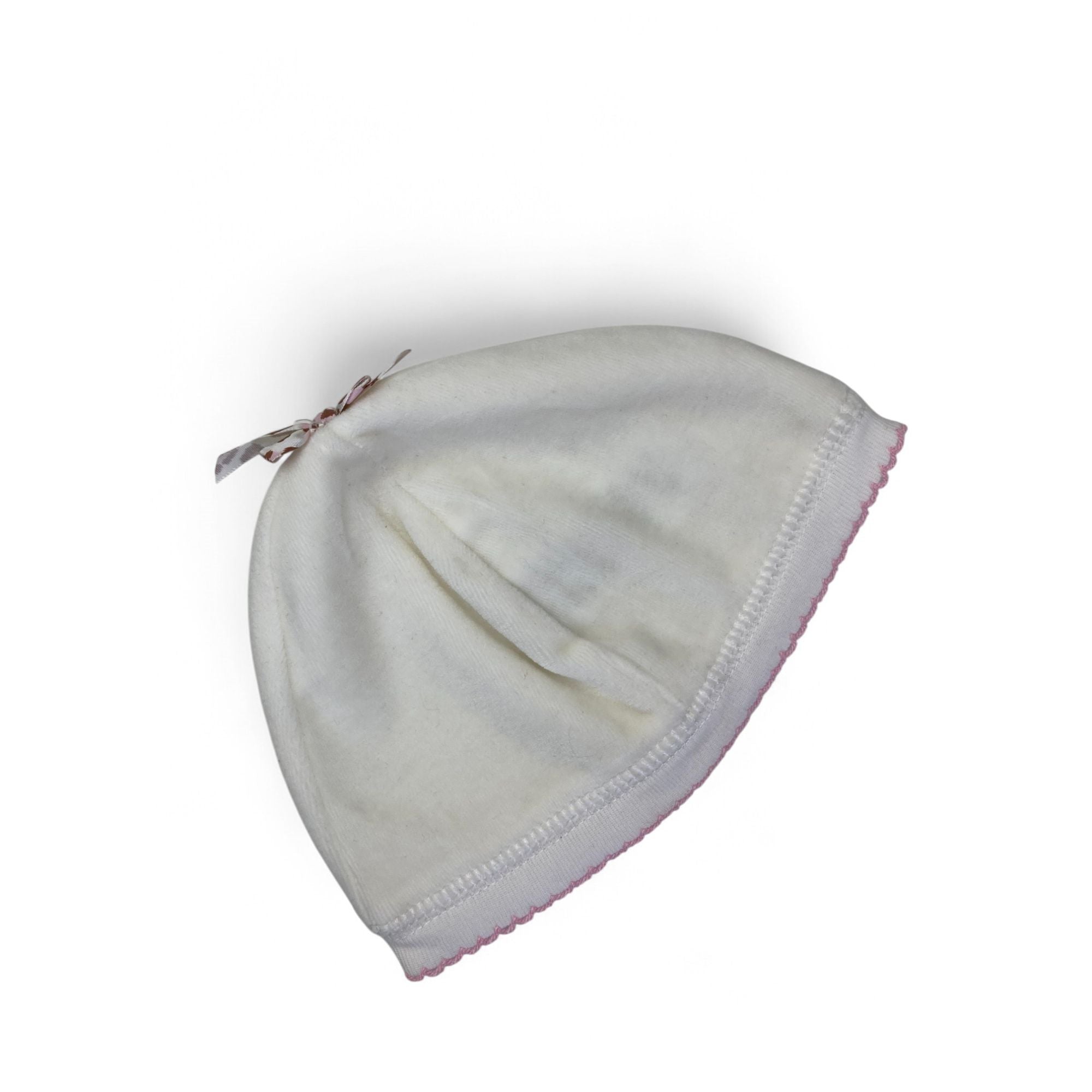 3-6M Cream Velour Beanie - Guess