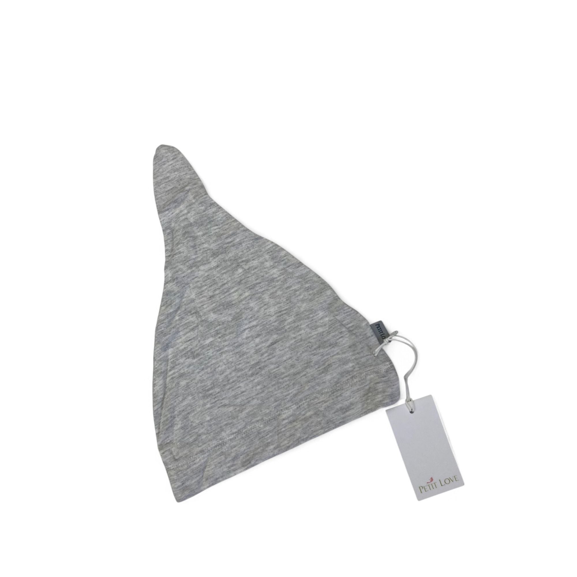 6-12M Grey Melange Drew Beanie - Petit Love