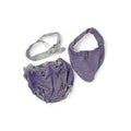 3-6M Lilac & Grey Stripe Bloomer, Bib & Headband - Woolworths