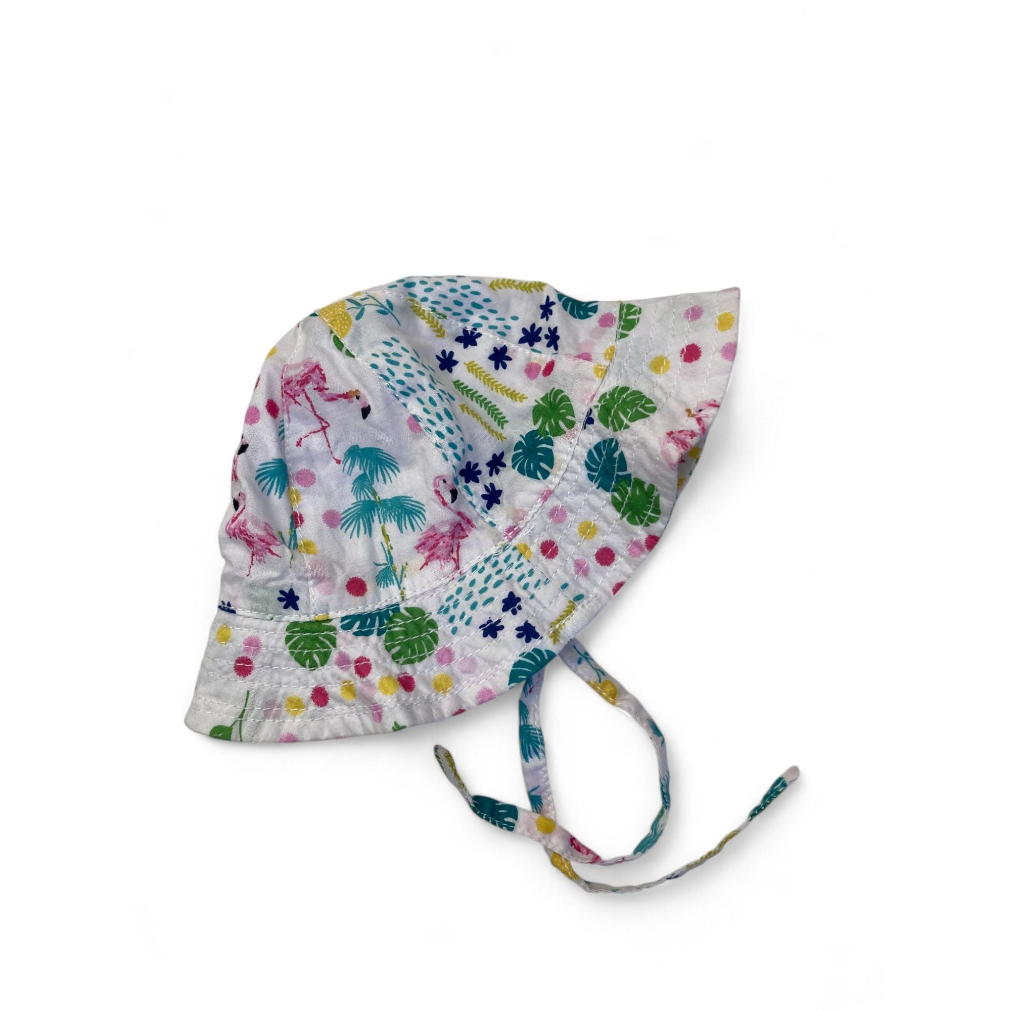 US 1-2M White & Colourful Summer Organic Cotton Sun Hat - H&M Conscious